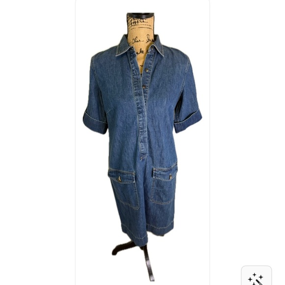 Ralph Lauren Blue Denim Shirt Dress - Picture 1 of 7